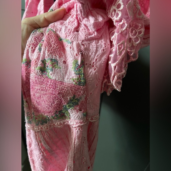 NWT - LOVE SHACK FANCY - THRESSEY DRESS IN FROSTED BERRY SIZE: 12 - Picture 13 of 16